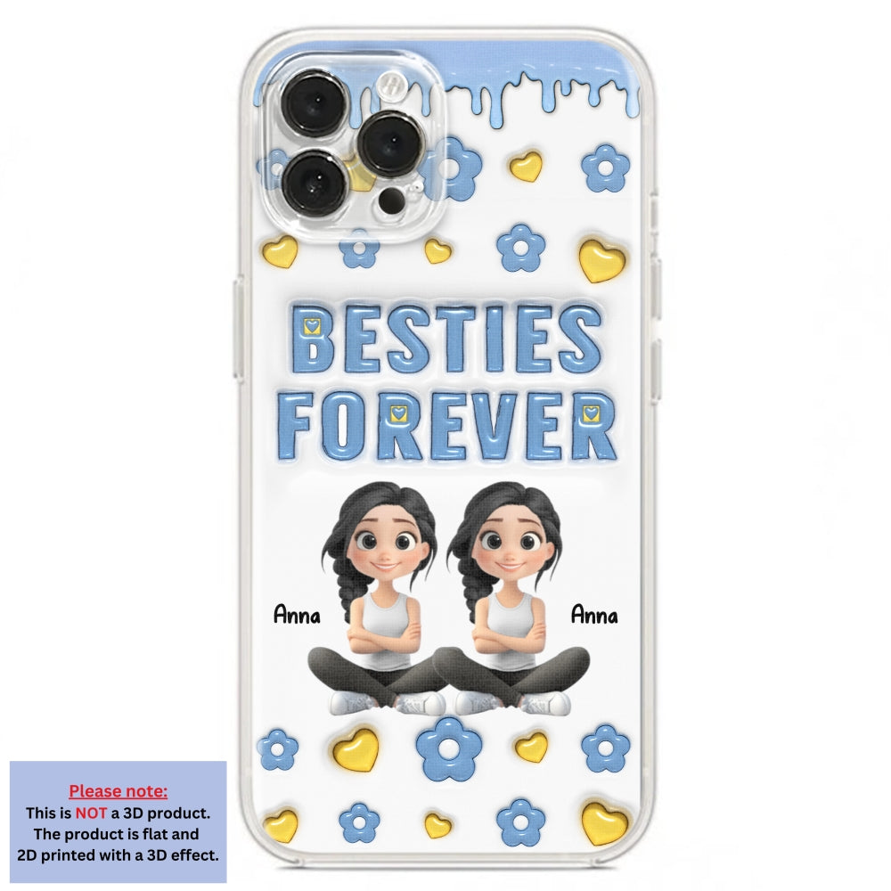 Life Is Better With True Friend Cartoonize - Personalized Custom 3D Inflated Effect Phone Case