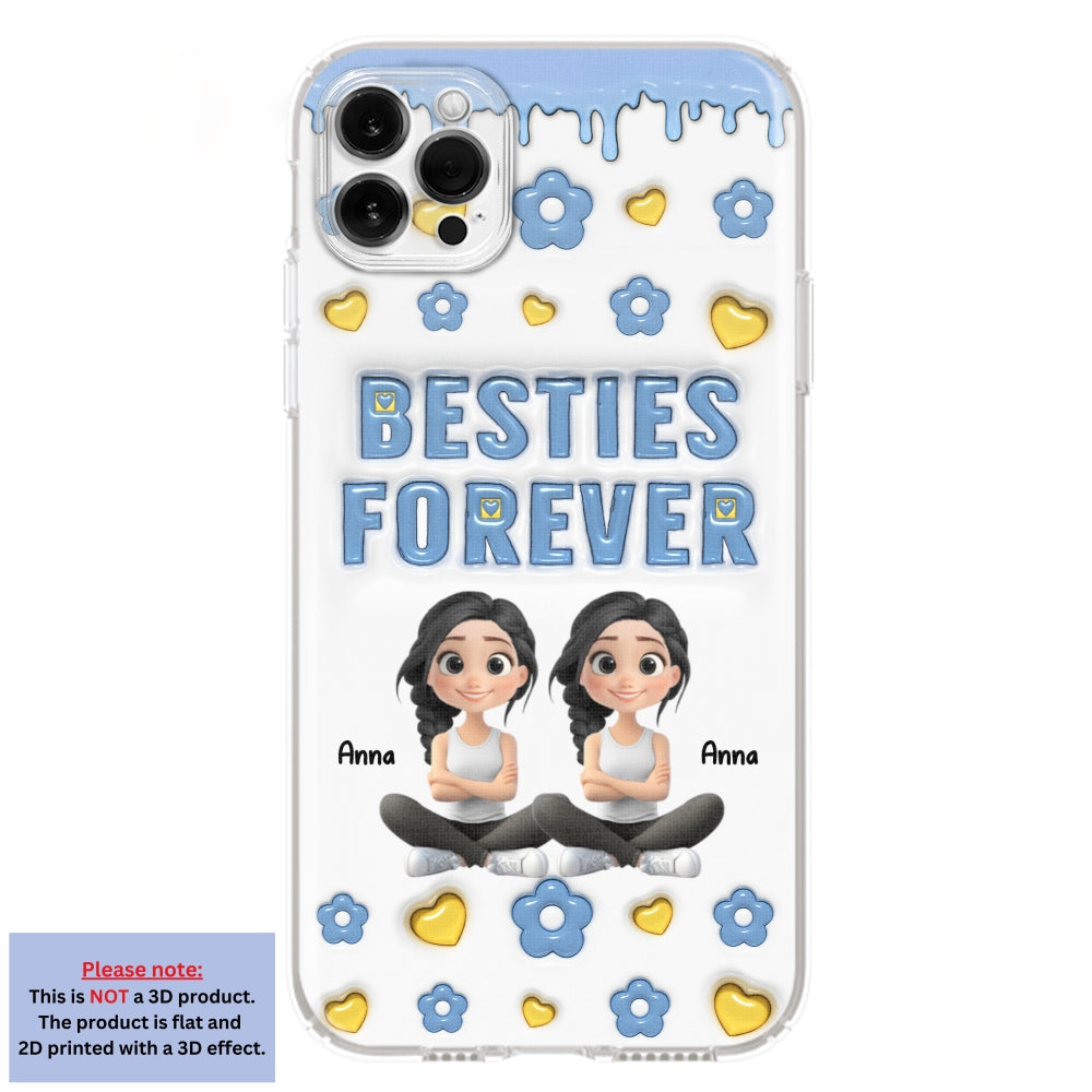 Life Is Better With True Friend Cartoonize - Personalized Custom 3D Inflated Effect Phone Case