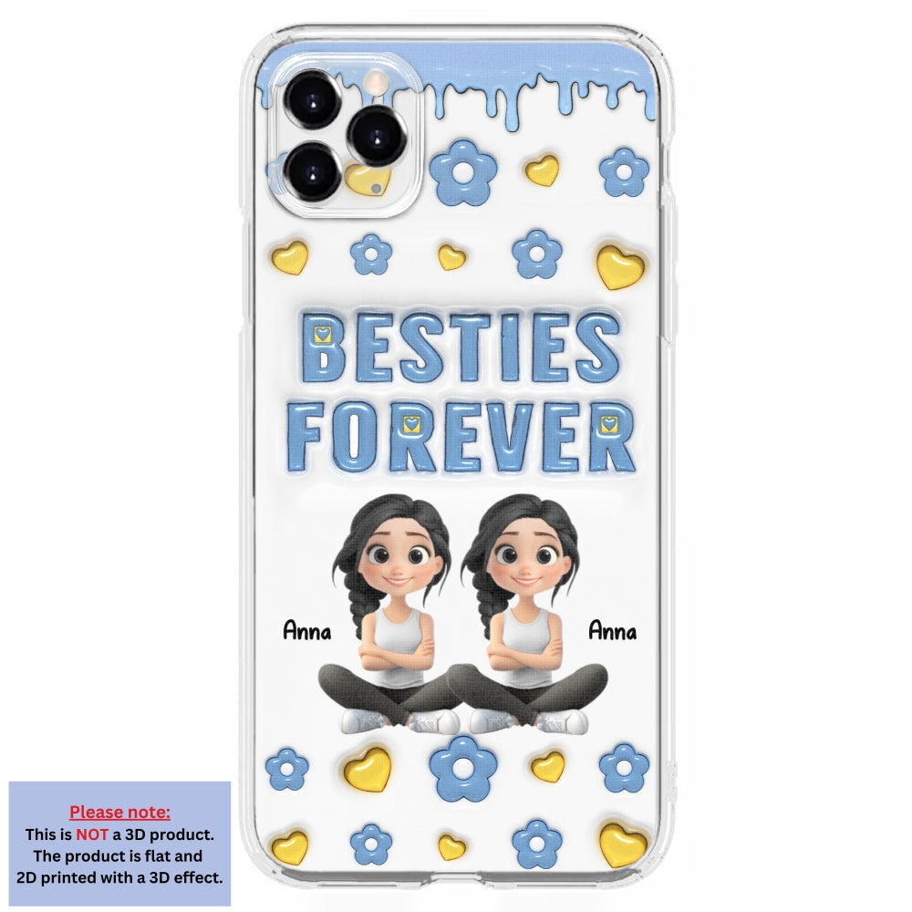 Life Is Better With True Friend Cartoonize - Personalized Custom 3D Inflated Effect Phone Case