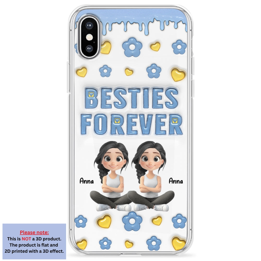 Life Is Better With True Friend Cartoonize - Personalized Custom 3D Inflated Effect Phone Case