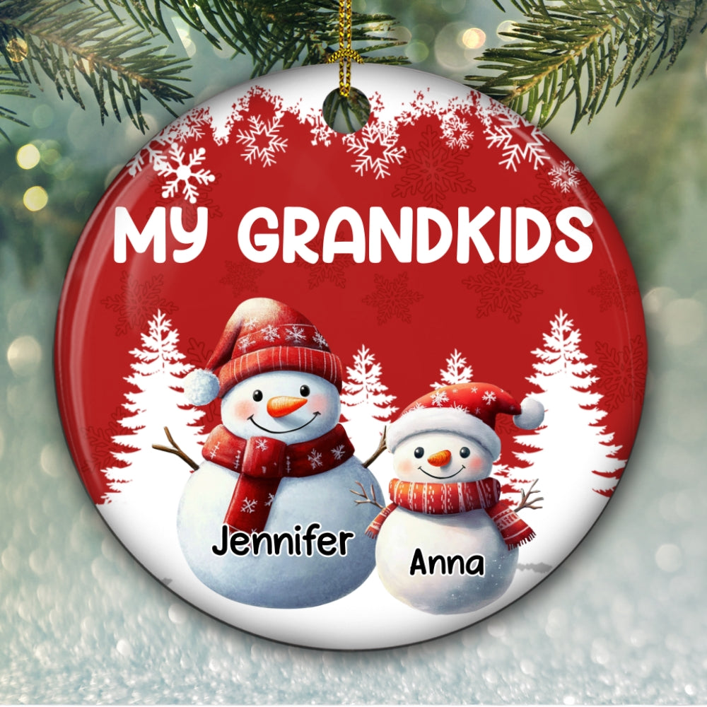 My Fav People Call Me Grandma - Personalized Custom Ceramic Ornament