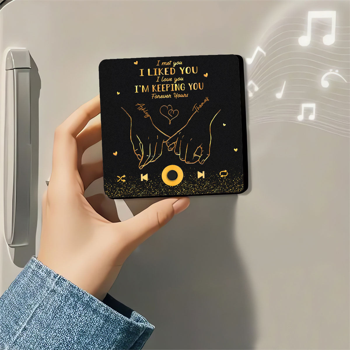 Forever Yours - Personalized Custom Music Fridge Magnet