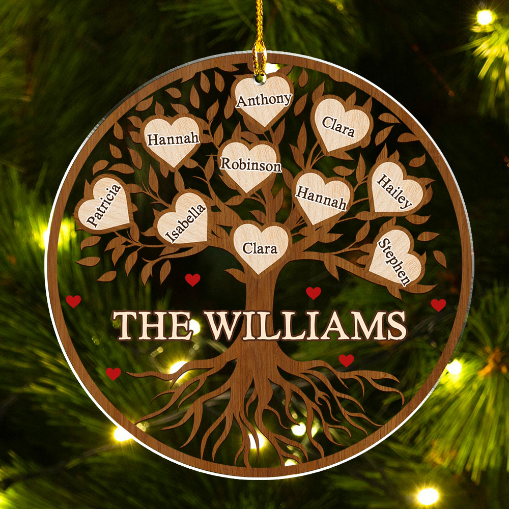 Family Love Tree - Personalized Custom Acrylic Ornament