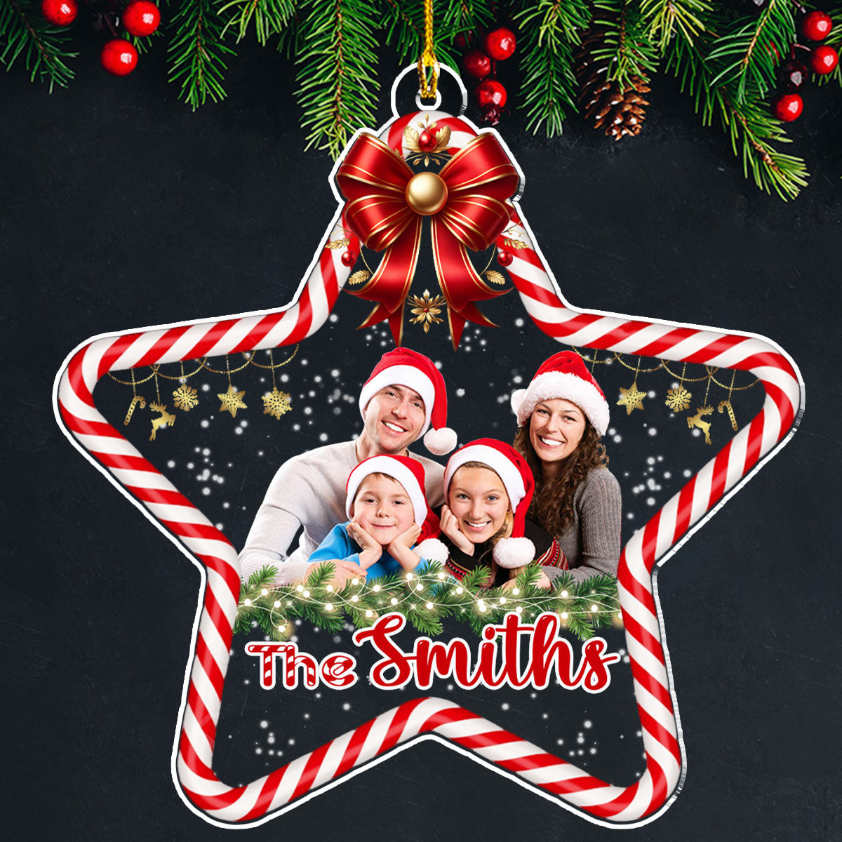 Holiday Joy - Personalized Custom Acrylic Ornament