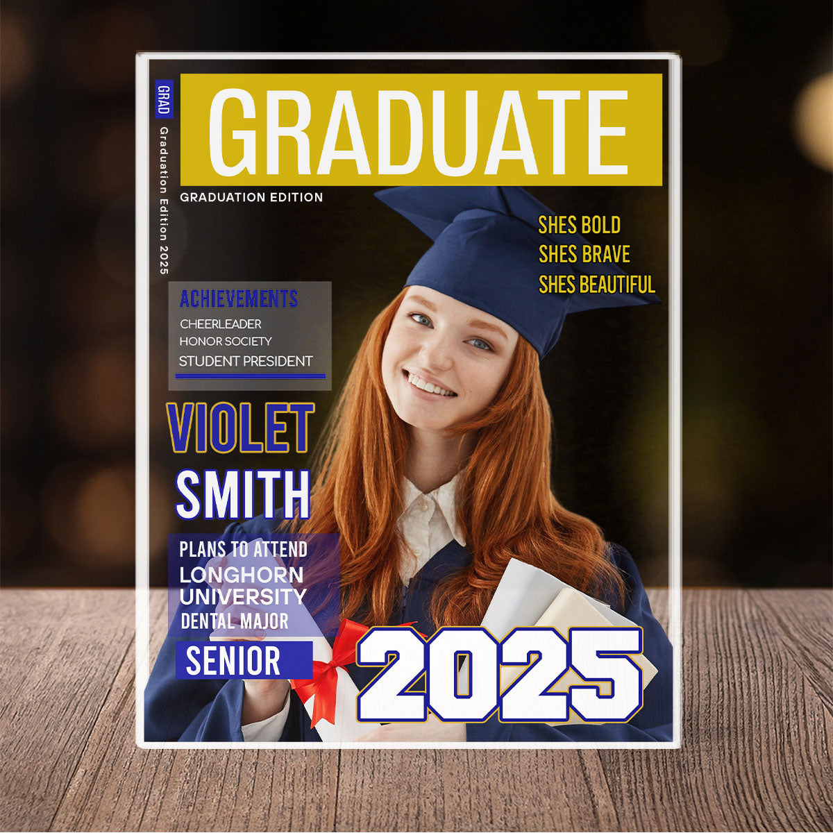 Graduate Magazine - Personalized Custom Acrylic Plaque