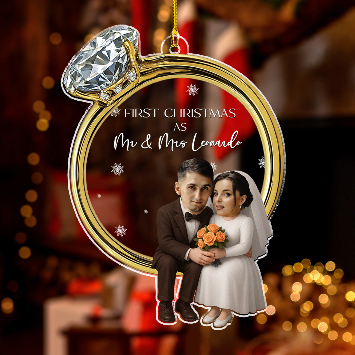 His And Hers Wedding - Personalized Custom Acrylic Ornament