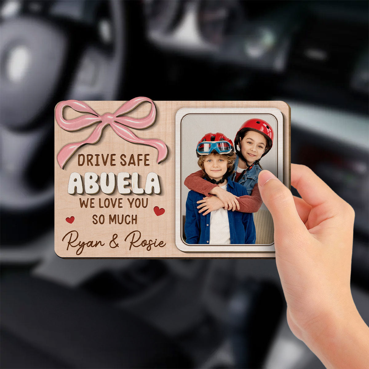 Our Love In A Frame - Personalized Custom Car Visor Clip