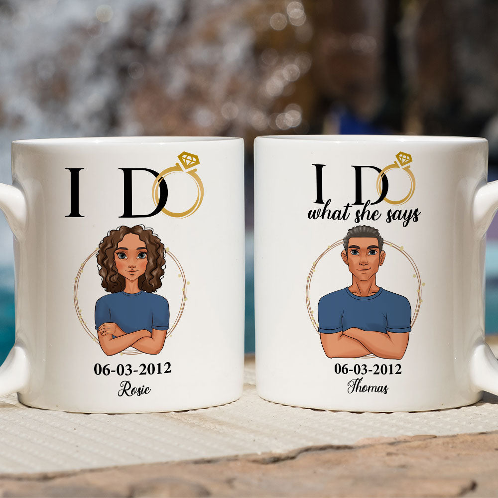 I Do - Personalized Custom Coffee Mug