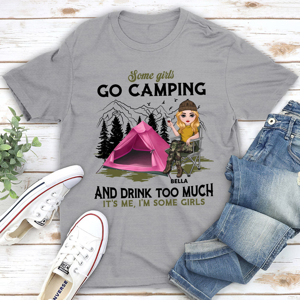 Camping And Drink - Personalized Custom Unisex T-shirt