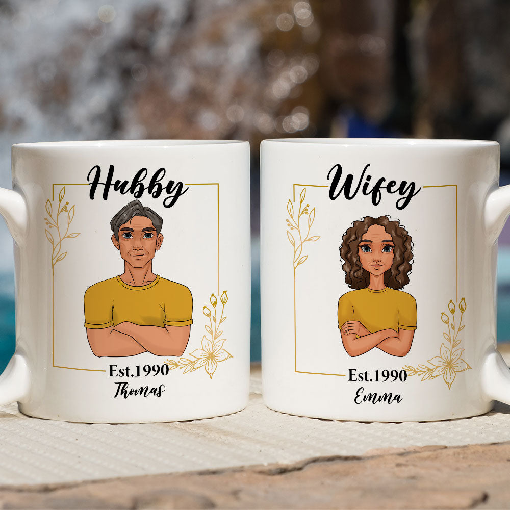 Hubby Wifey - Personalized Custom Coffee Mug