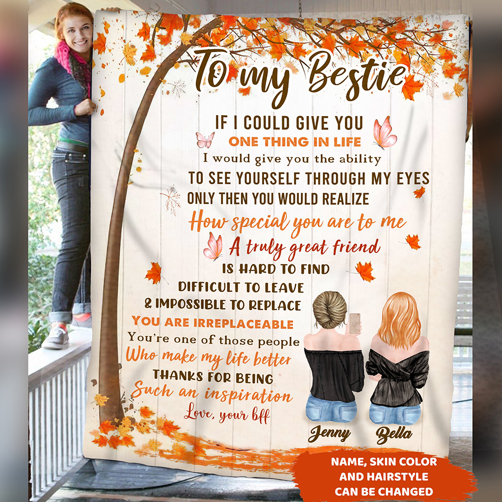 A Truly Great Friend - Personalized Custom Fleece Blanket