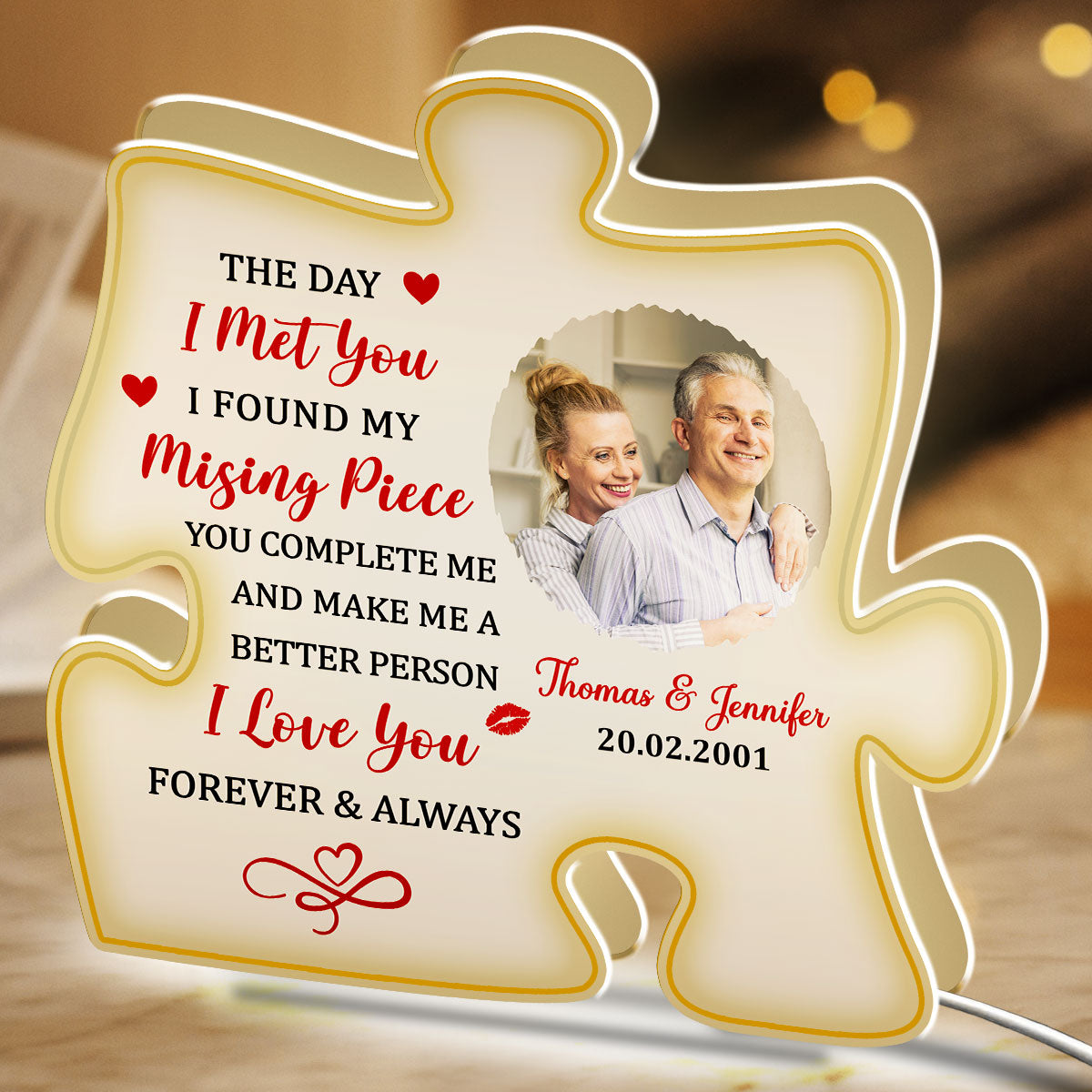 Missing Piece - Personalized Custom Light Box