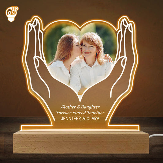 Custom Photo Cherished Heart - Personalized LED Light