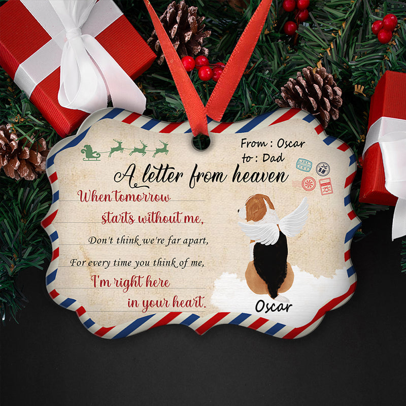 A Letter From Heaven - Personalized Custom Aluminum Ornament