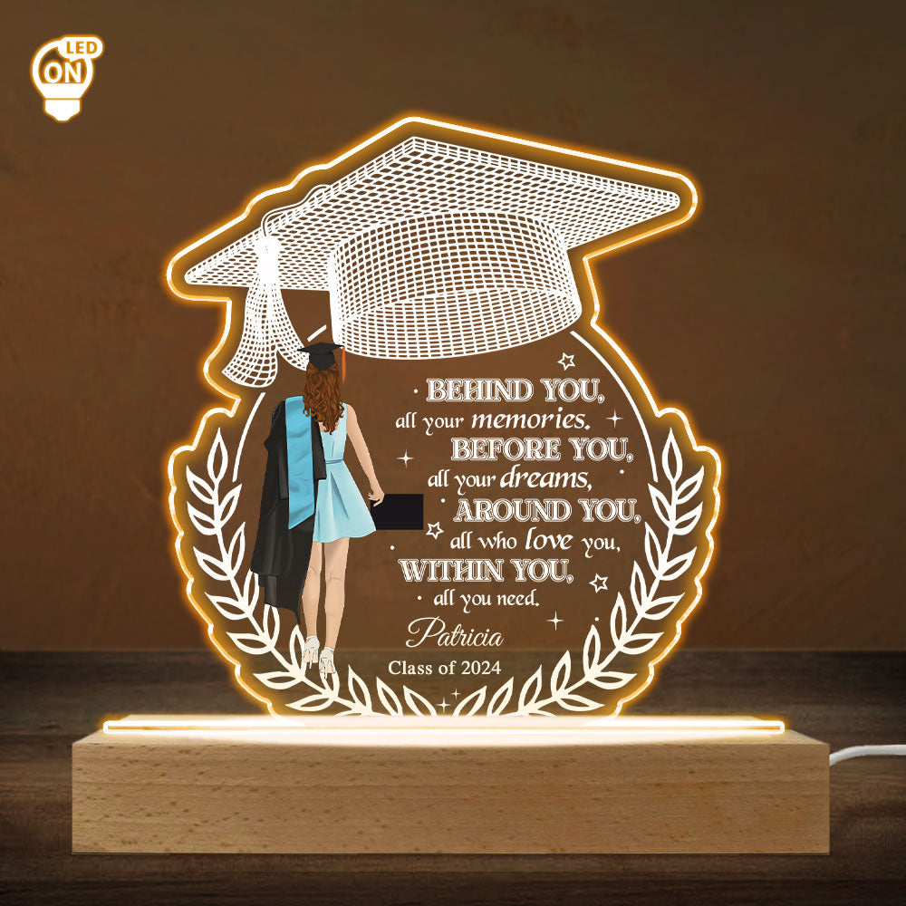 Behind You All Your Memories - Personalized Custom LED Light