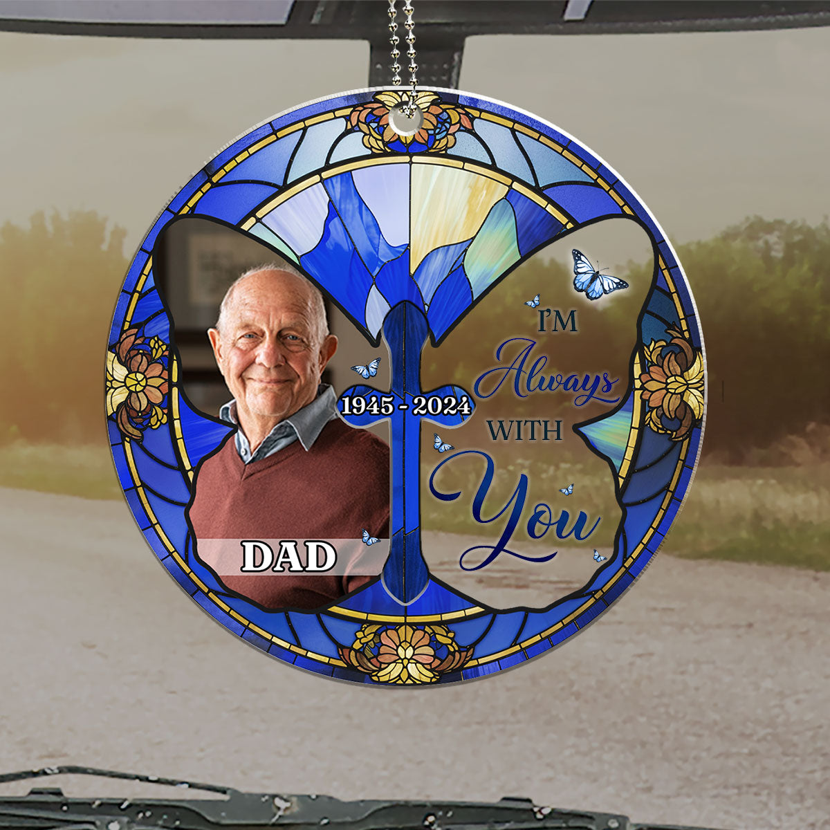 A Piece Of My Heart Lives In Heaven - Personalized Custom Car Ornament