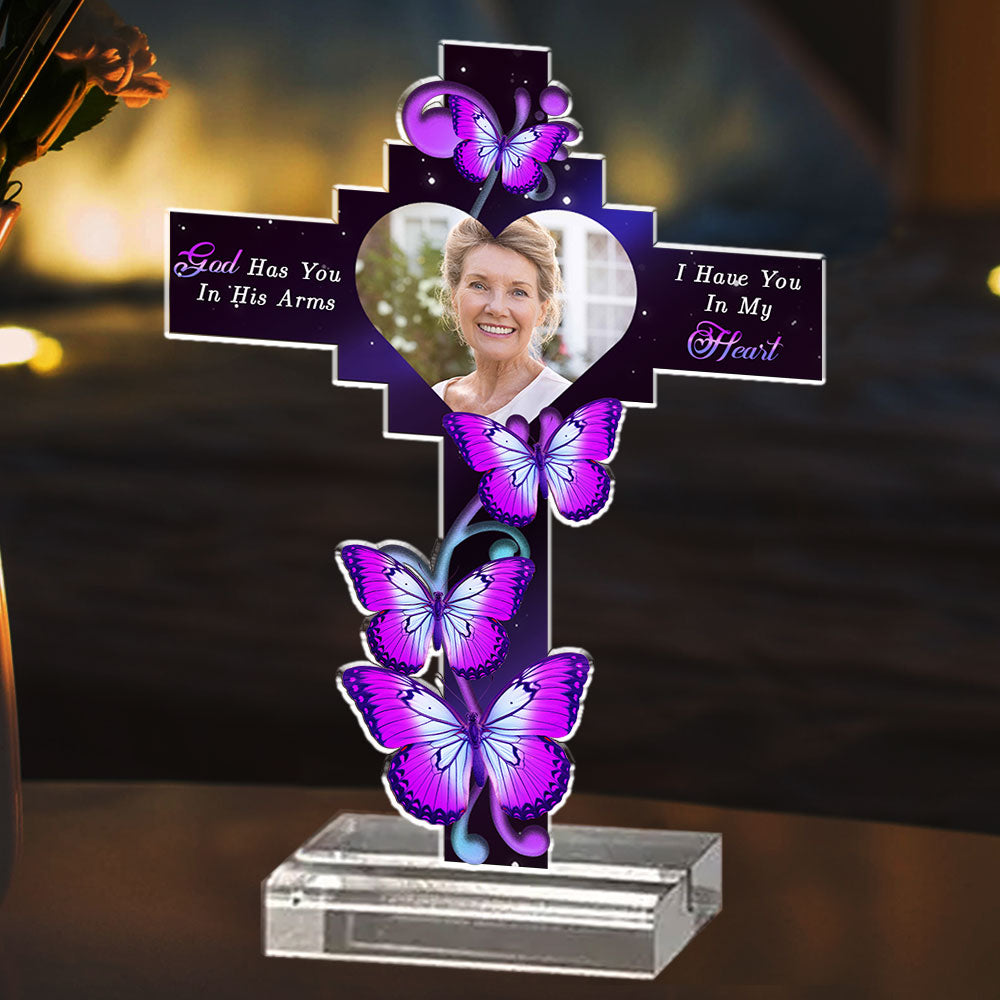 In My Heart Forever -  Personalized Custom Acrylic Plaque With Base