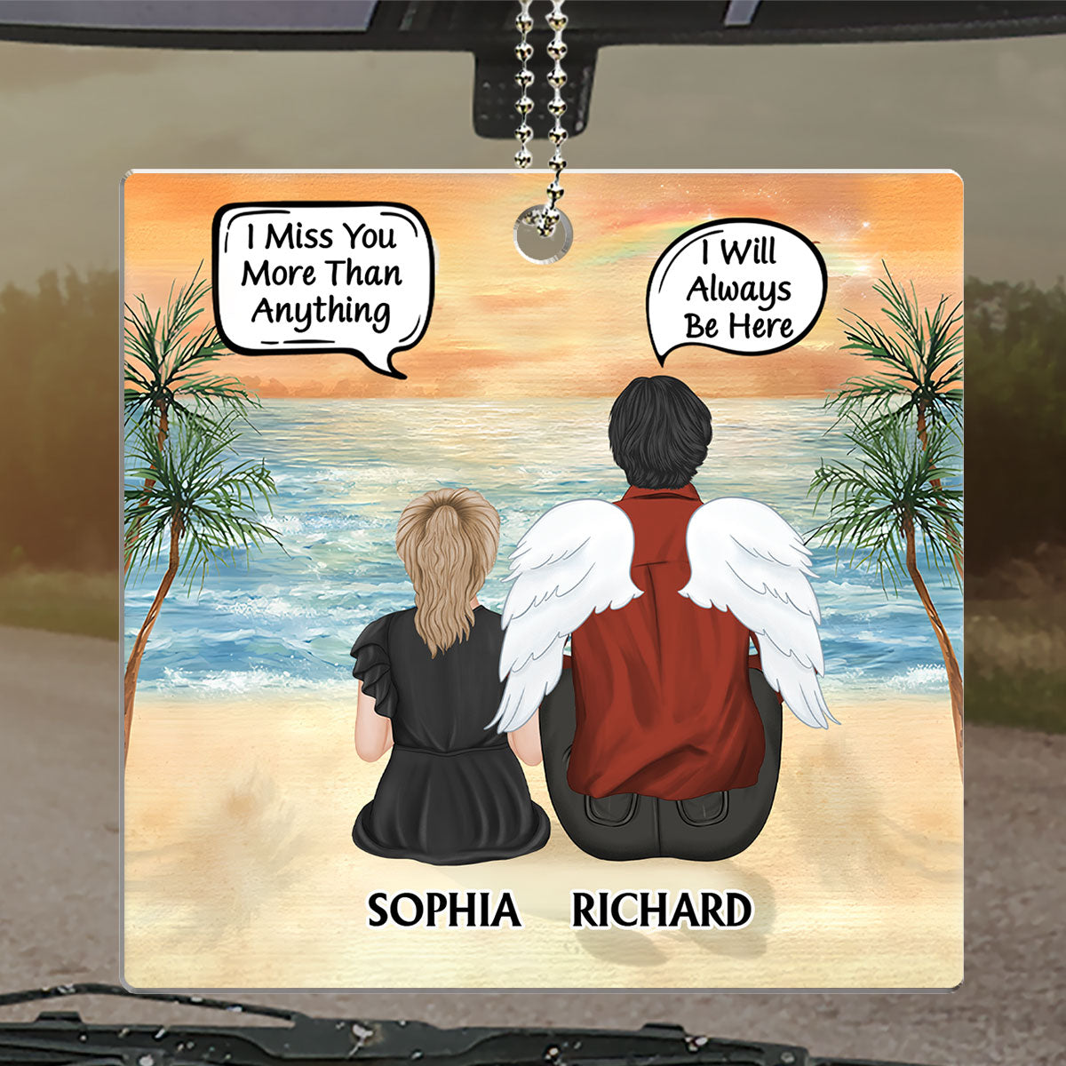 I Miss You I Know - Personalized Acrylic Car Ornament