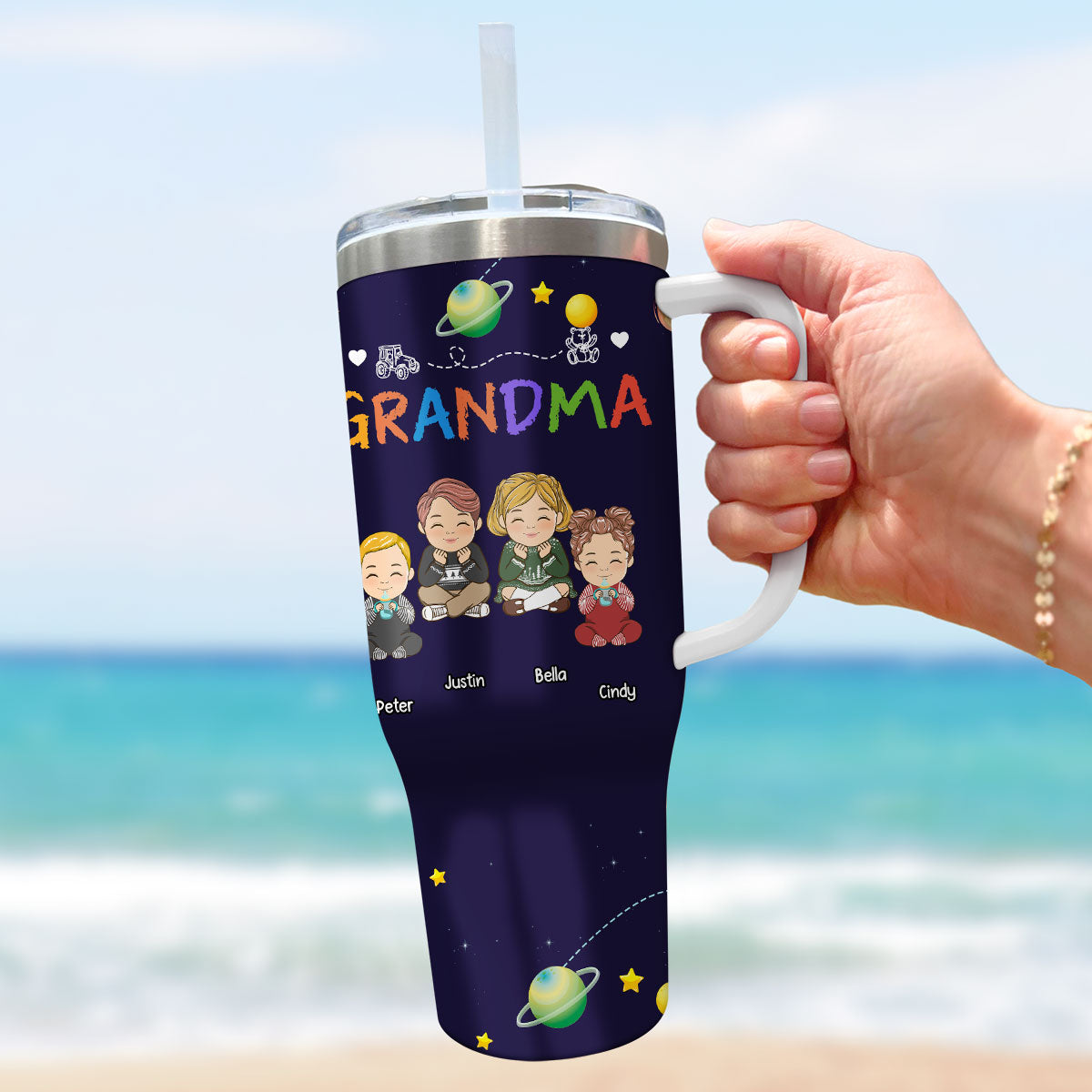 Nana Papa Mommy Daddy - Personalized Custom 40 Oz Tumbler