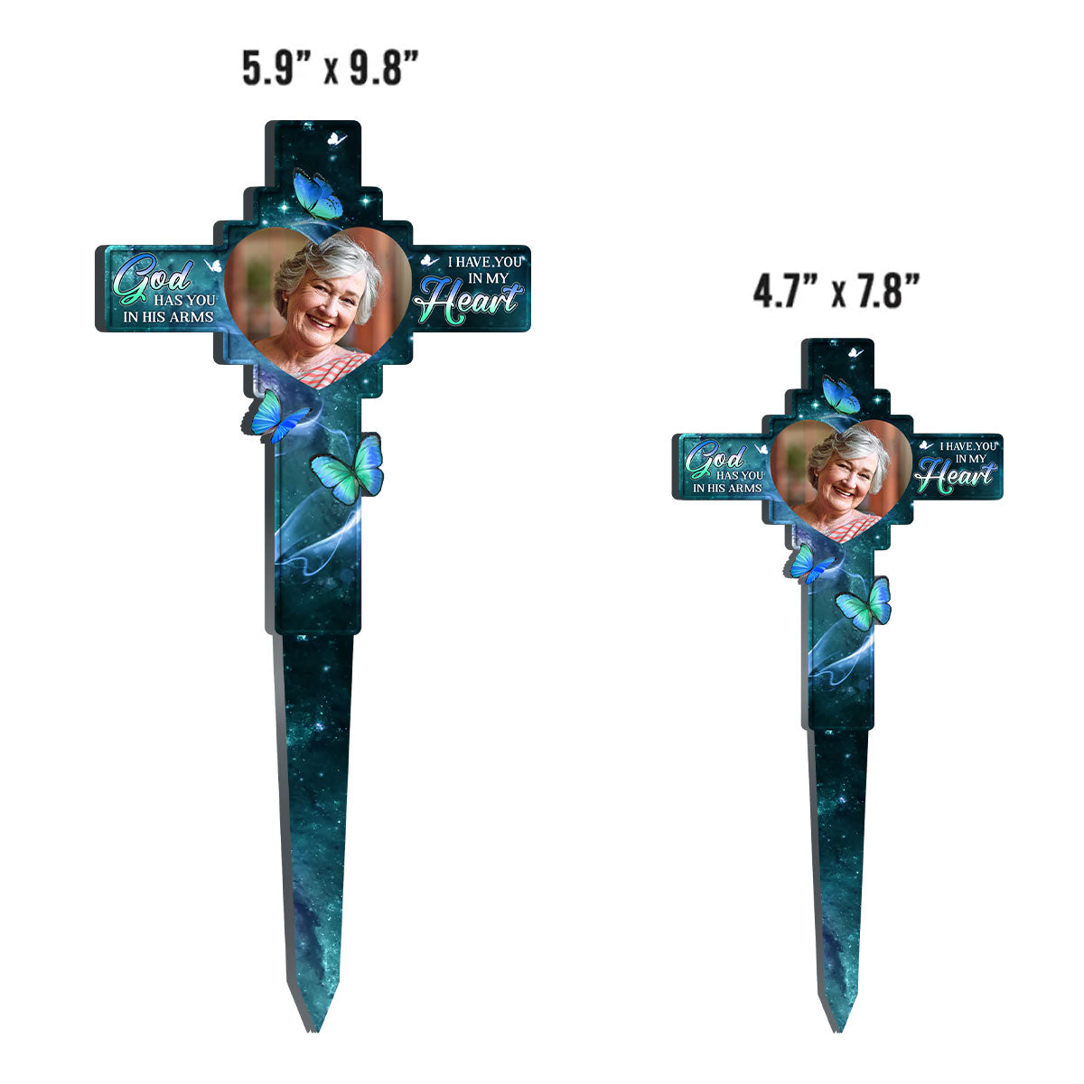 In Our Hearts Always  - Personalized Custom Acrylic Garden Stake