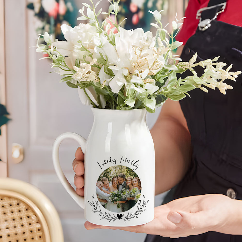 Lovely Grandma Nana Nini - Personalized Custom Home Decor Flower Vase