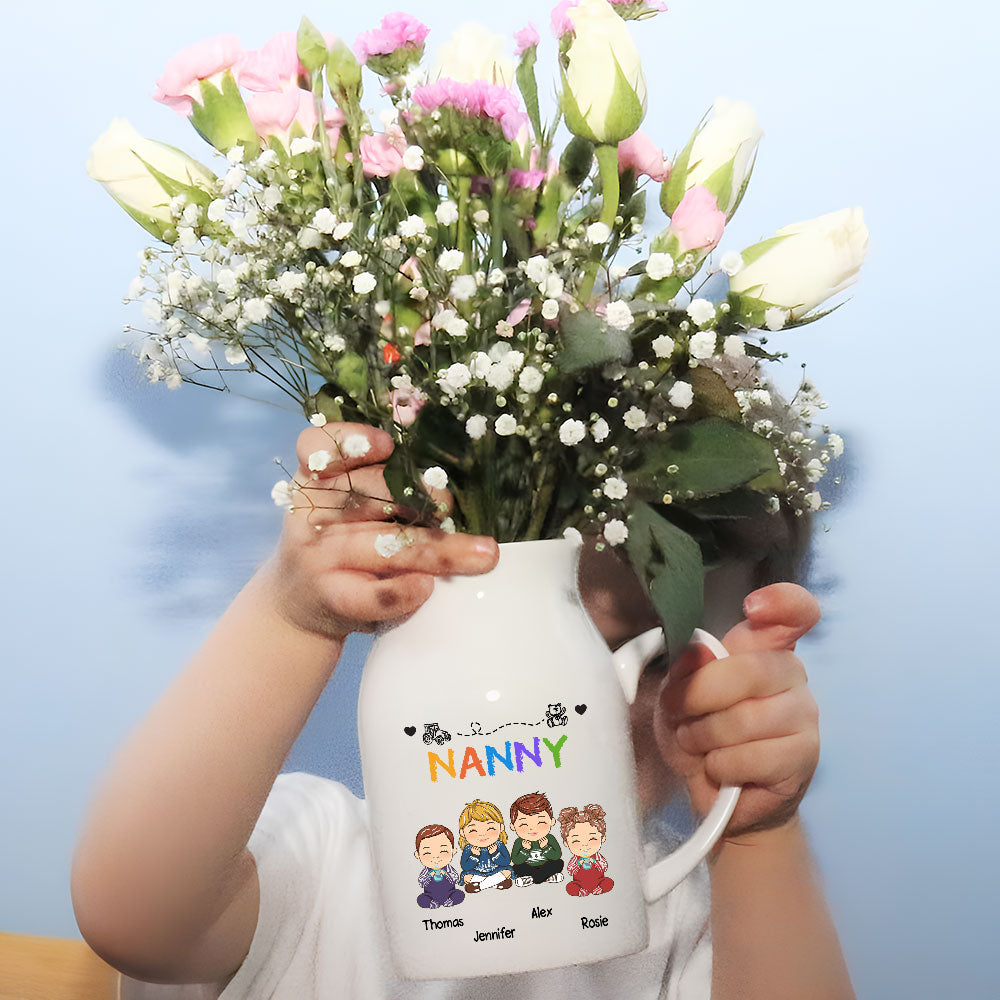 Nana Papa Mommy Daddy - Personalized Custom Home Decor Flower Vase
