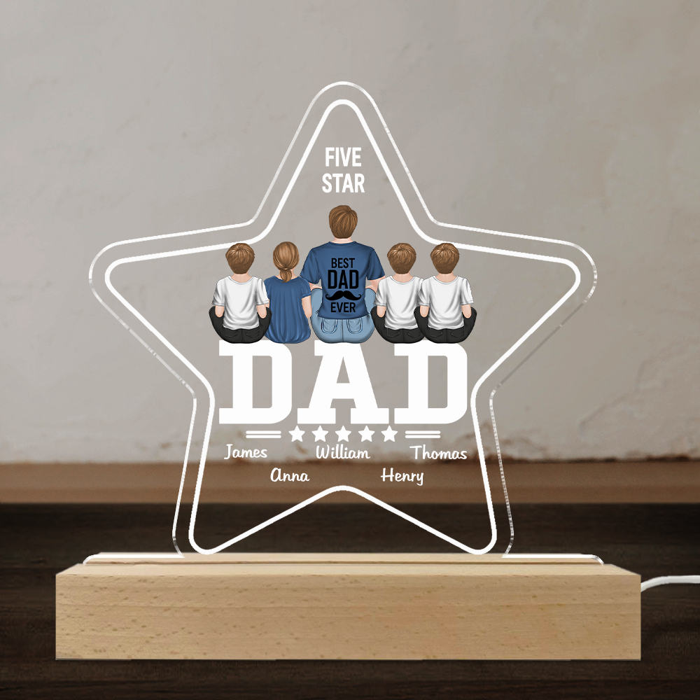Five Star Dad - Personalized Custom LED Light
