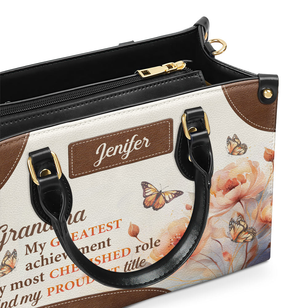 My Greatest Achievement - Personalized Custom Leather Bag