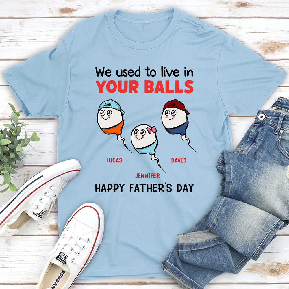 We Used To Lived In Your Balls - Personalized Custom Shirt