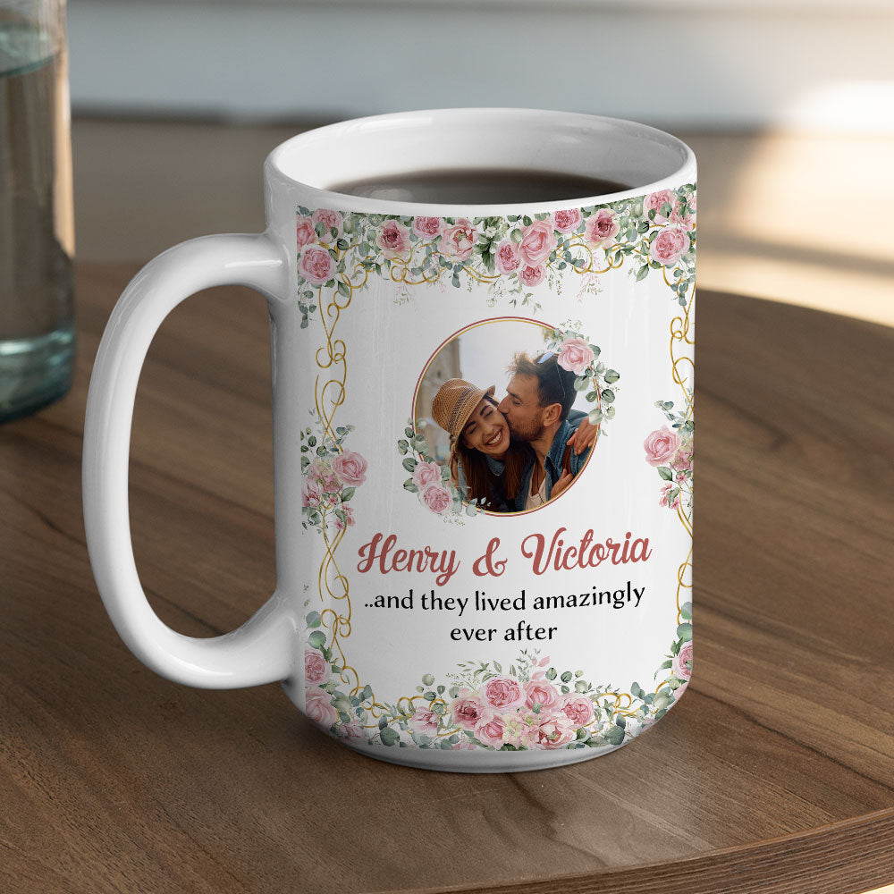 They Lived Amazingly Ever After - Personalized Custom Coffee Mug