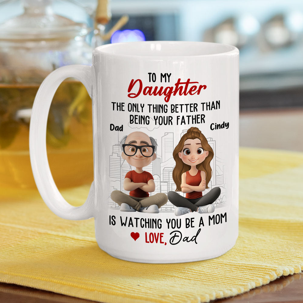 Watching You Become A Mom - Personalized Custom Coffee Mug