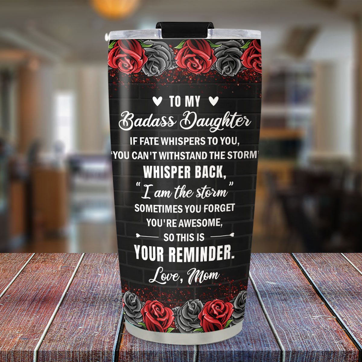 For The Strongest Daughter - Personalized Custom Tumbler