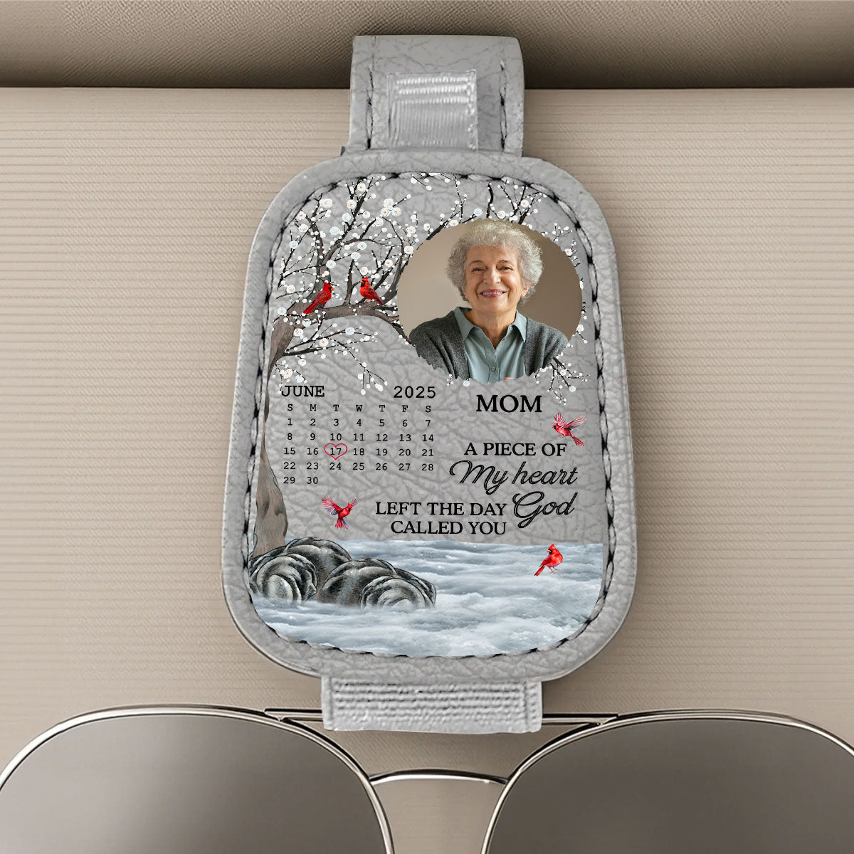 The Moment Your Heart Stopped - Personalized Custom Sunglasses Holder For Car Visor