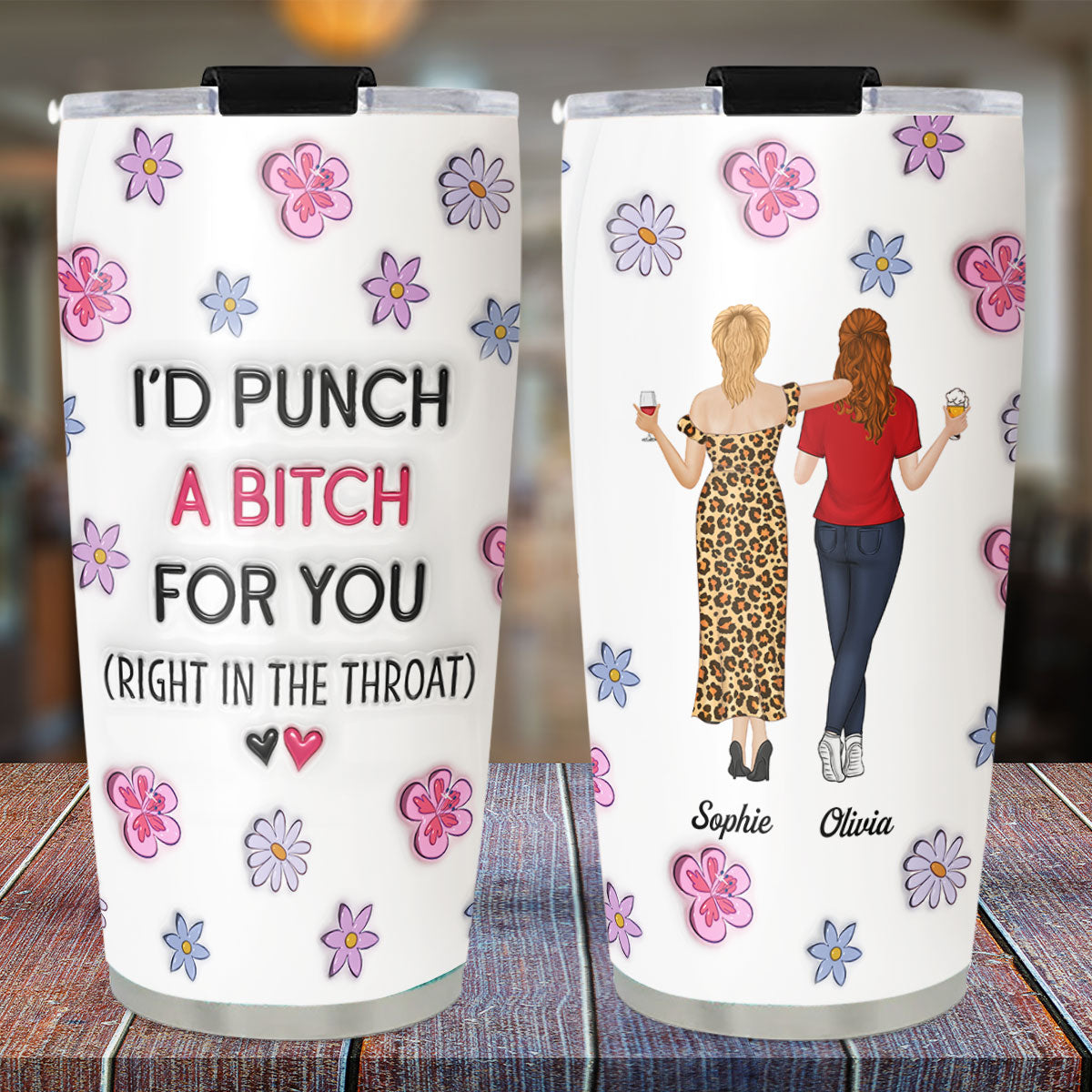 Punch Bitch - Personalized Custom 3D Inflated Effect Tumbler
