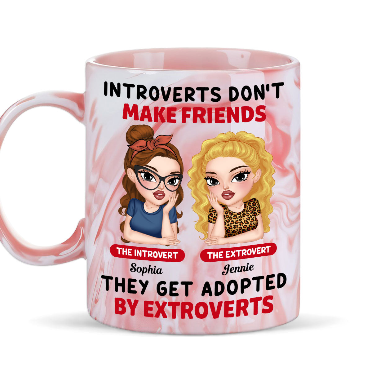 My Crazy One - Personalized Custom Pink Marble Mug