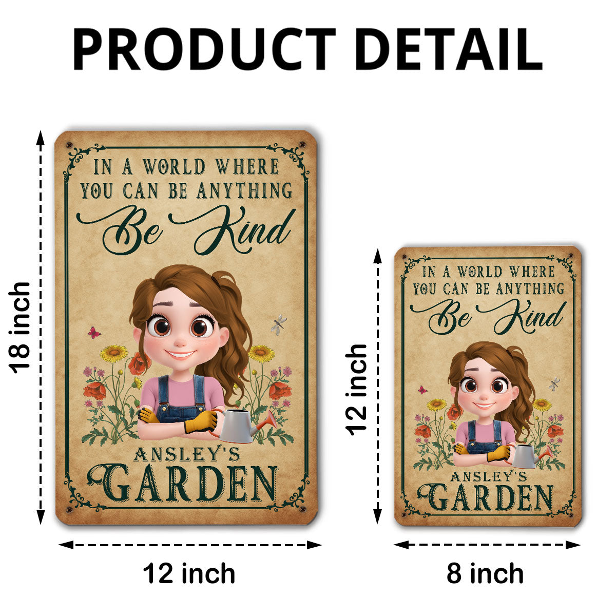 In My World - Personalized Custom Metal Sign