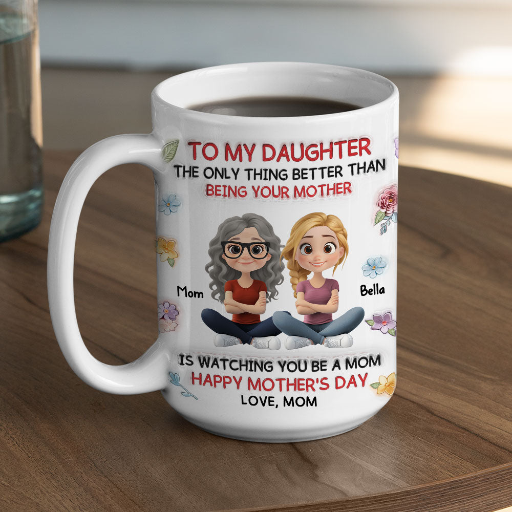 Mom Always Watches Over You - Personalized Custom 3D Inflated Effect Mug