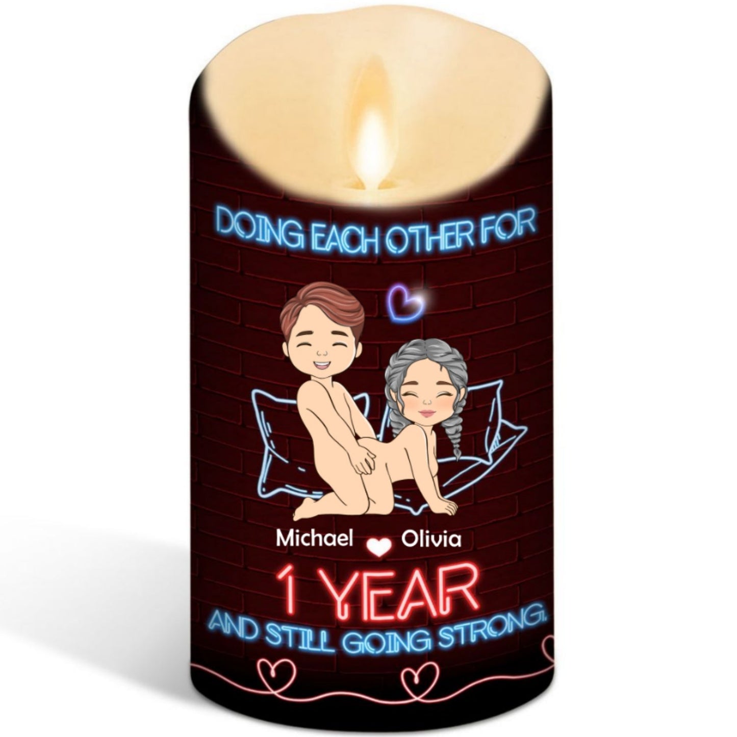 Doing Each Other For Years - Personalized Custom LED Candle