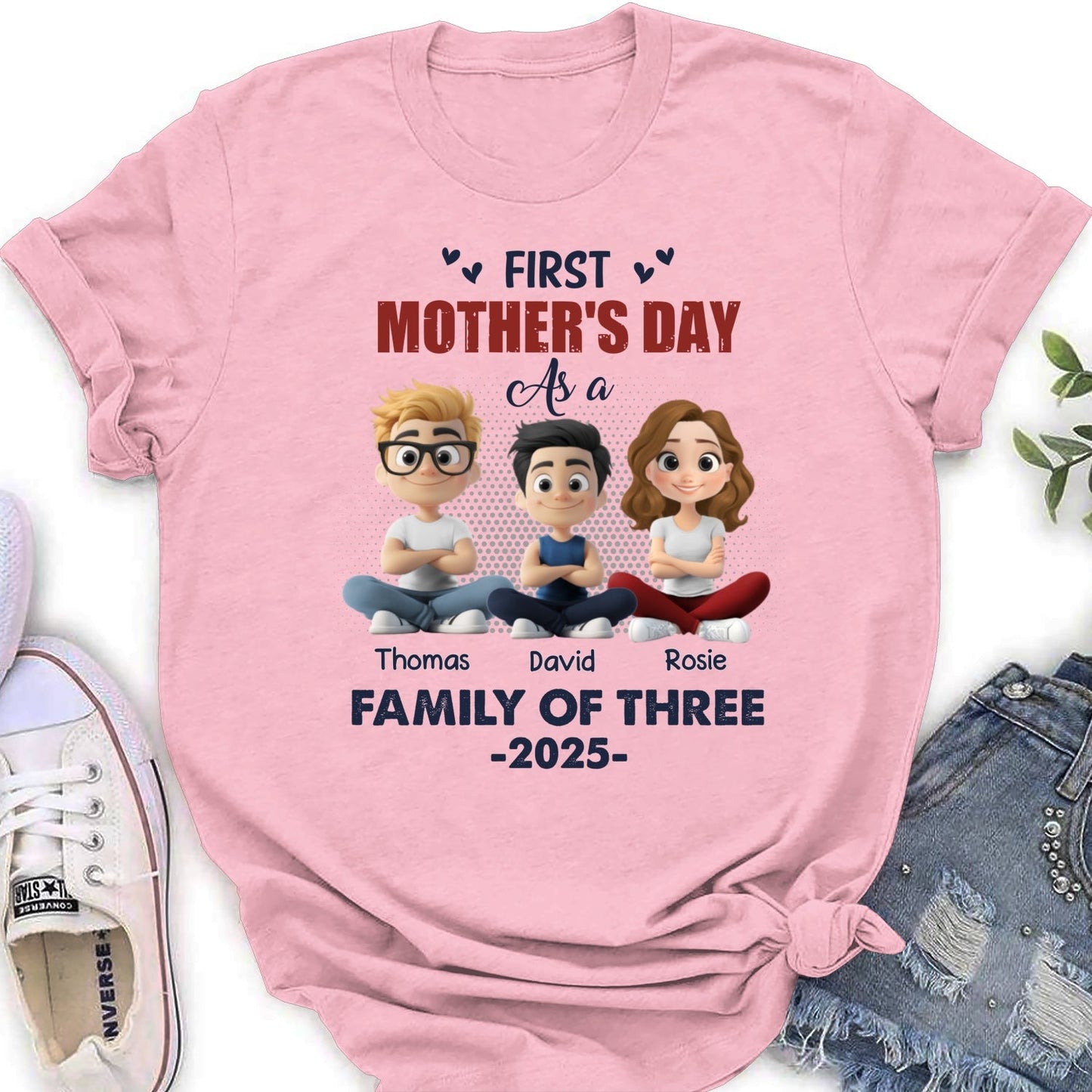 First Mother Day As A Family - Personalized Custom Shirt