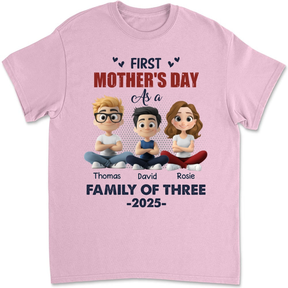 First Mother Day As A Family - Personalized Custom Shirt