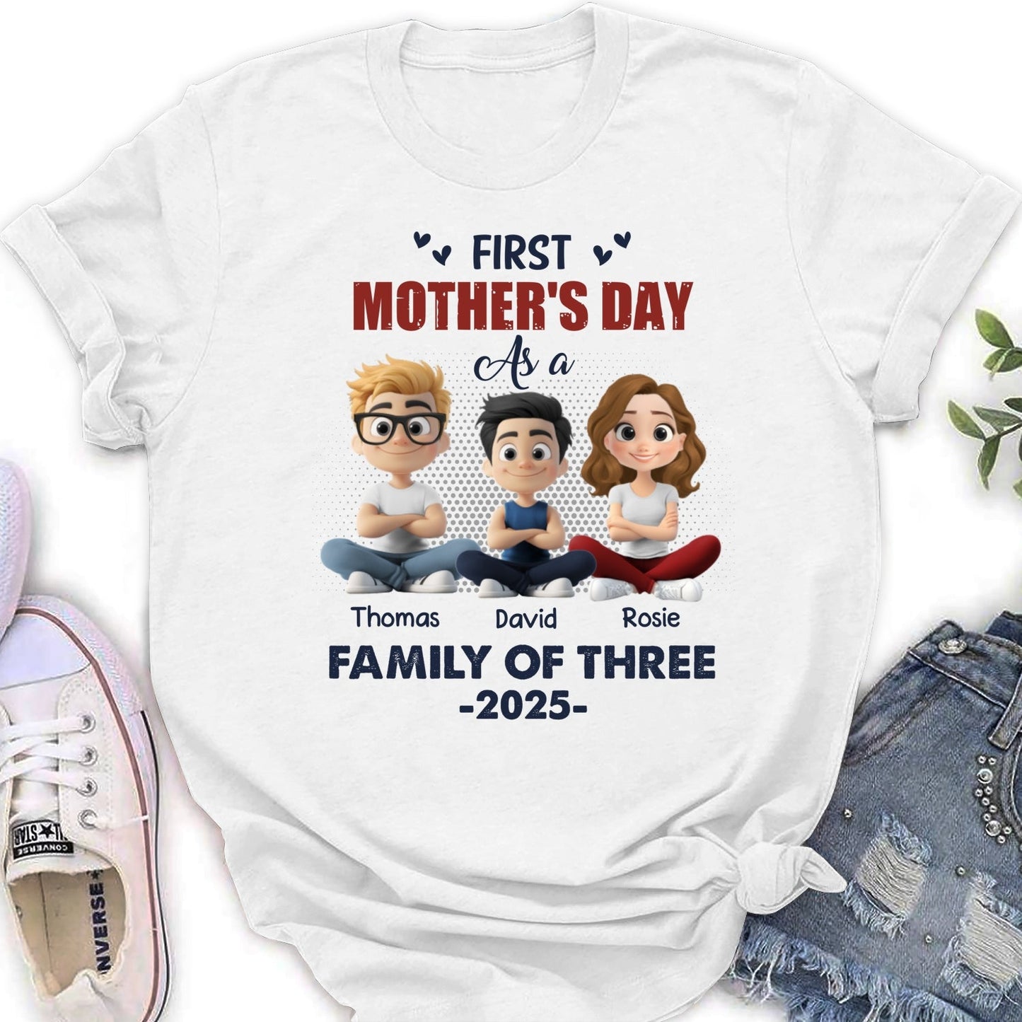 First Mother Day As A Family - Personalized Custom Shirt