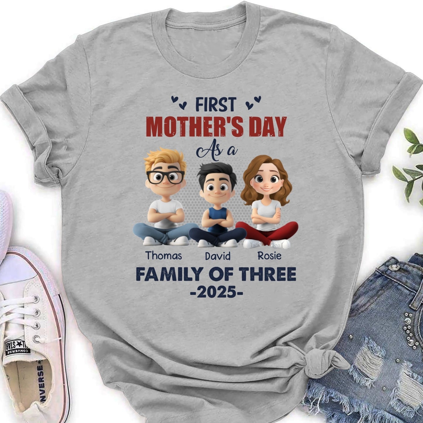 First Mother Day As A Family - Personalized Custom Shirt