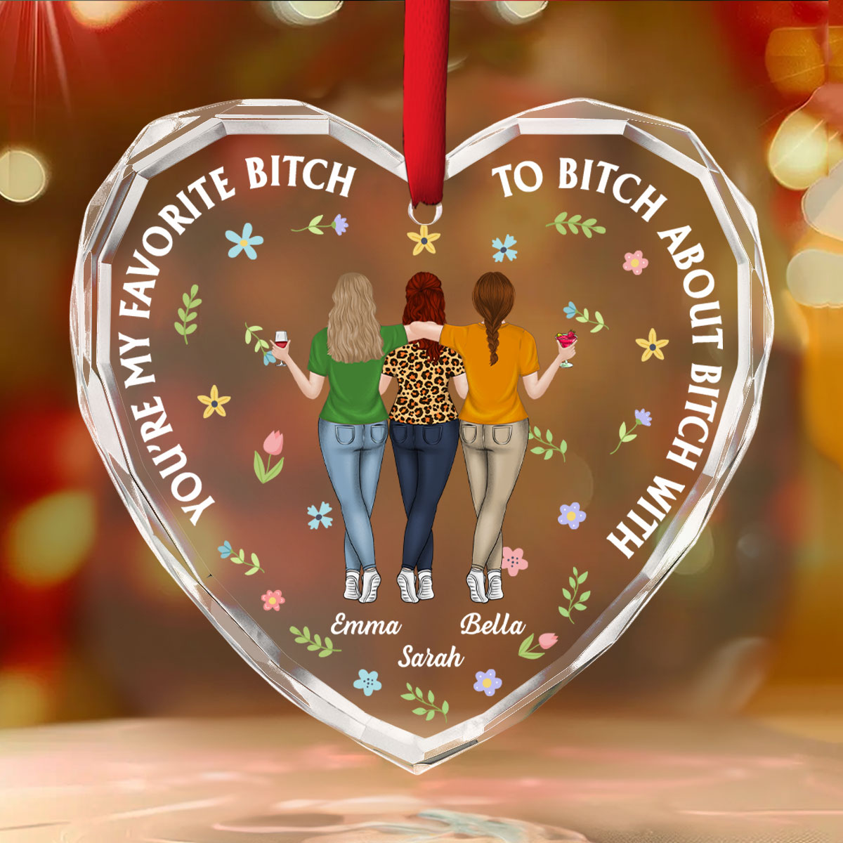 You're My Favorite - Personalized Custom Glass Ornament