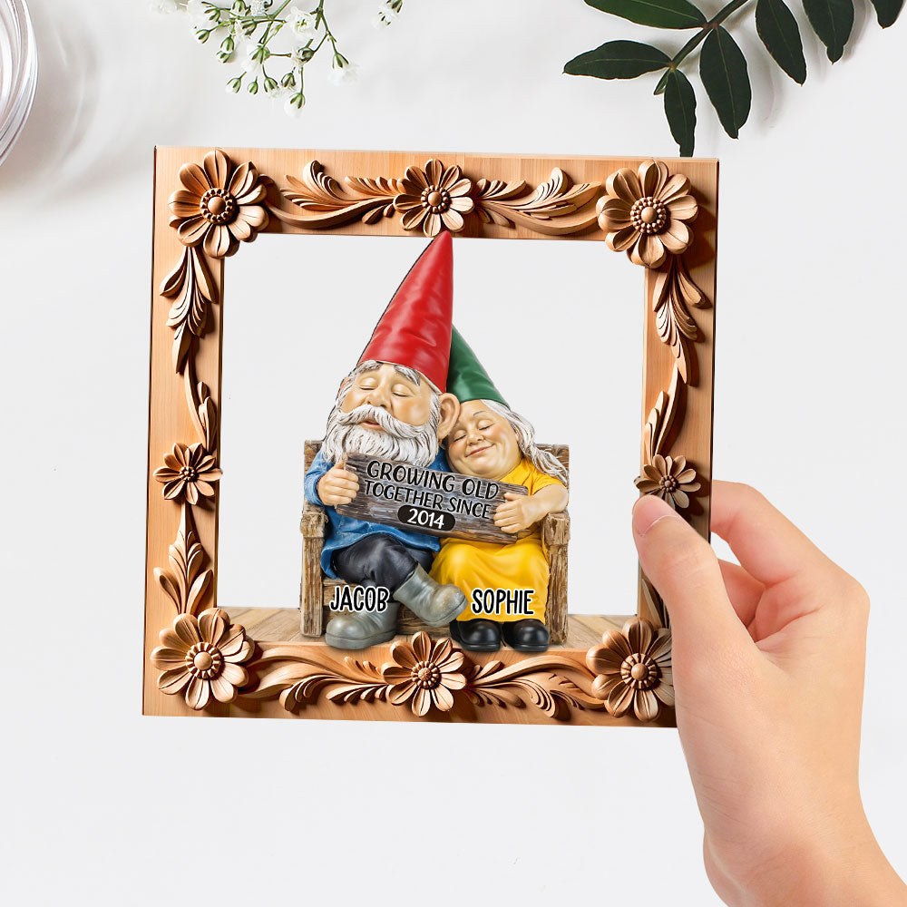 Growing Old Together - Personalized Custom Wooden Plaque