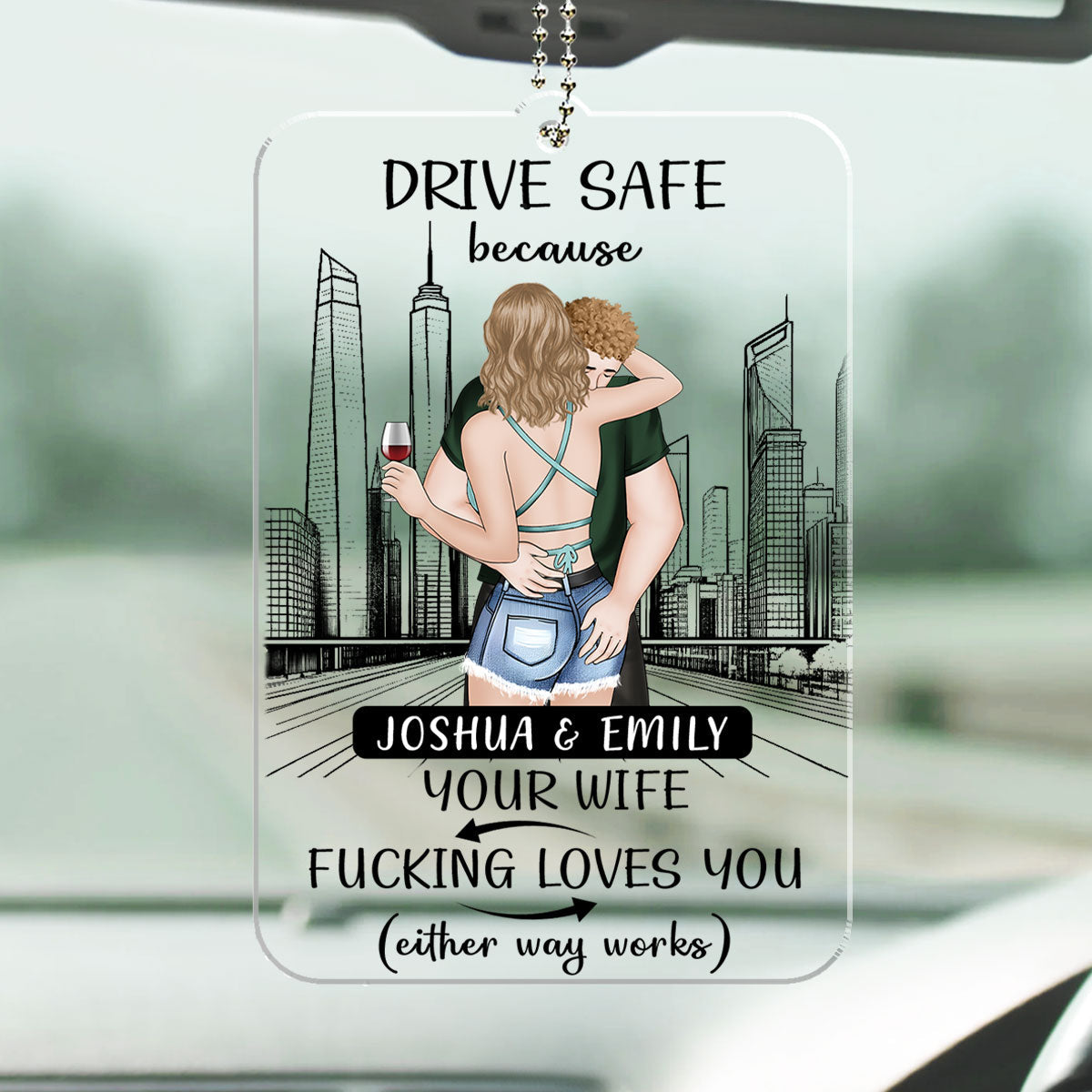 I Love You Forever & Always - Personalized Custom Car Ornament