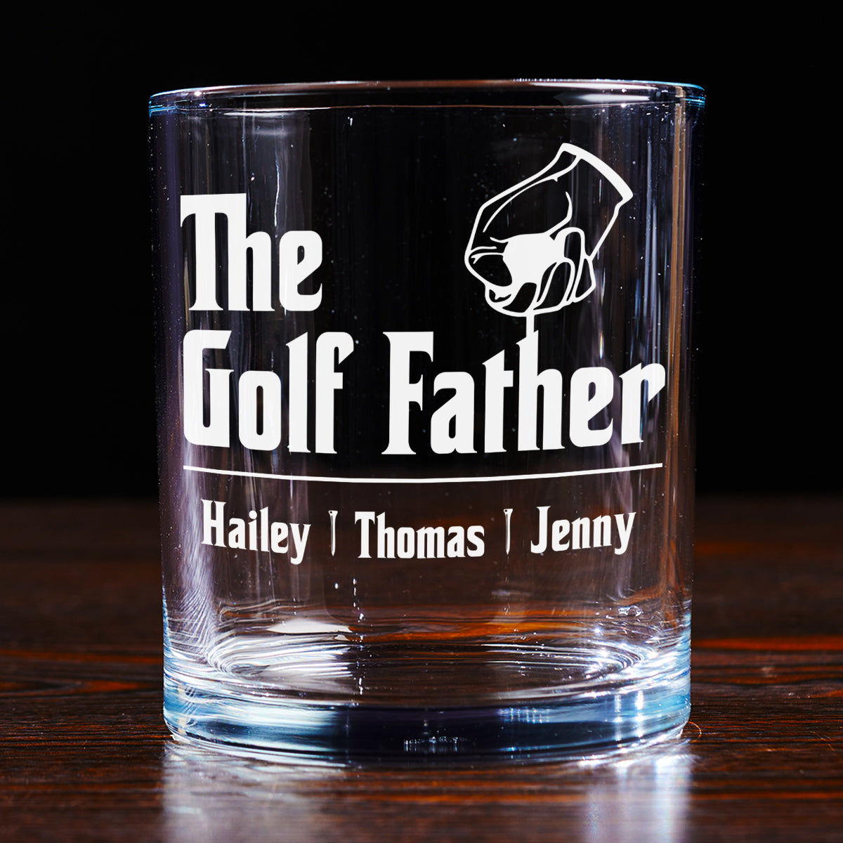 Golf Father - Personalized Custom Whiskey Glass