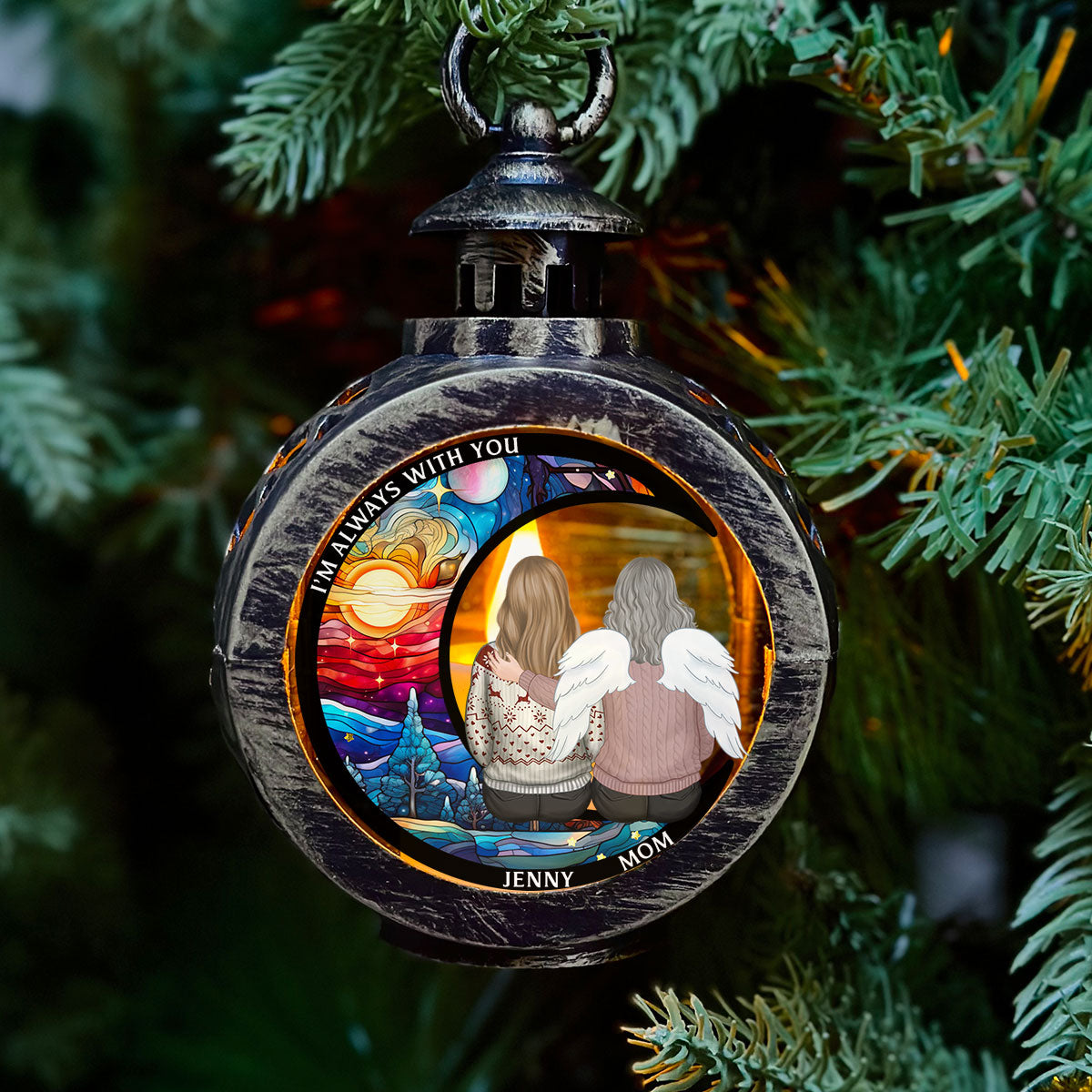 God Has You - Personalized Custom Christmas Lantern