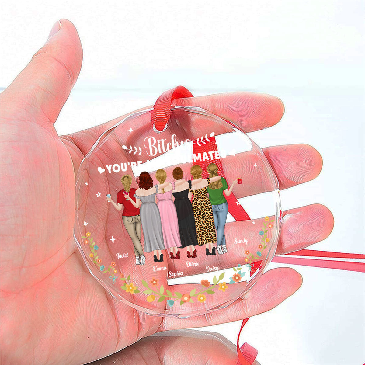 You Are My Soul Mate - Personalized Custom Glass Ornament