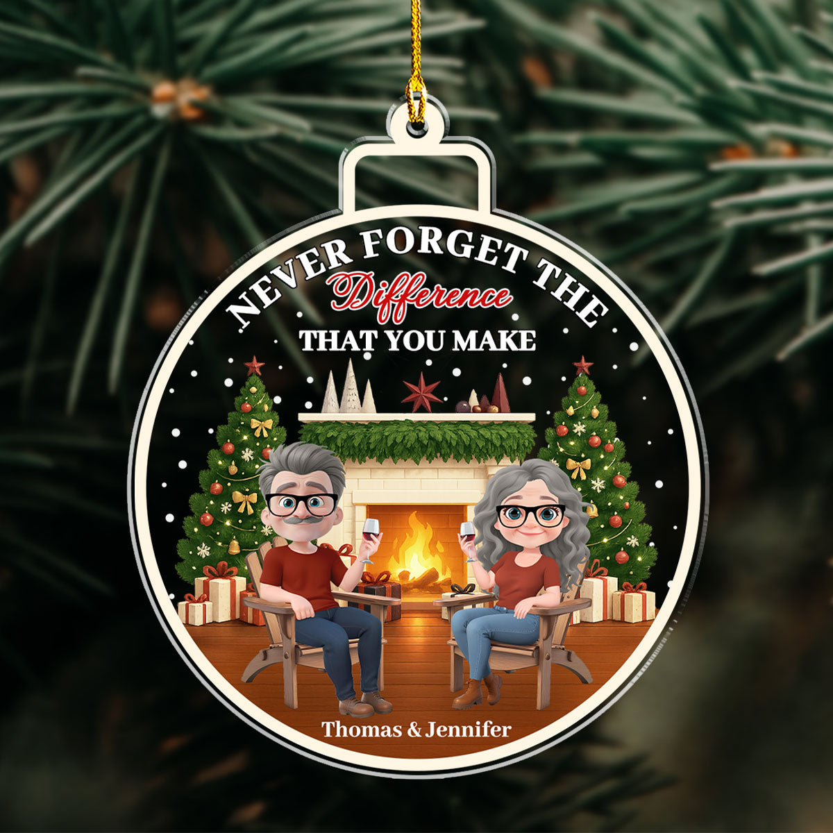 Difference That You Make - Personalized Custom Acrylic Ornament