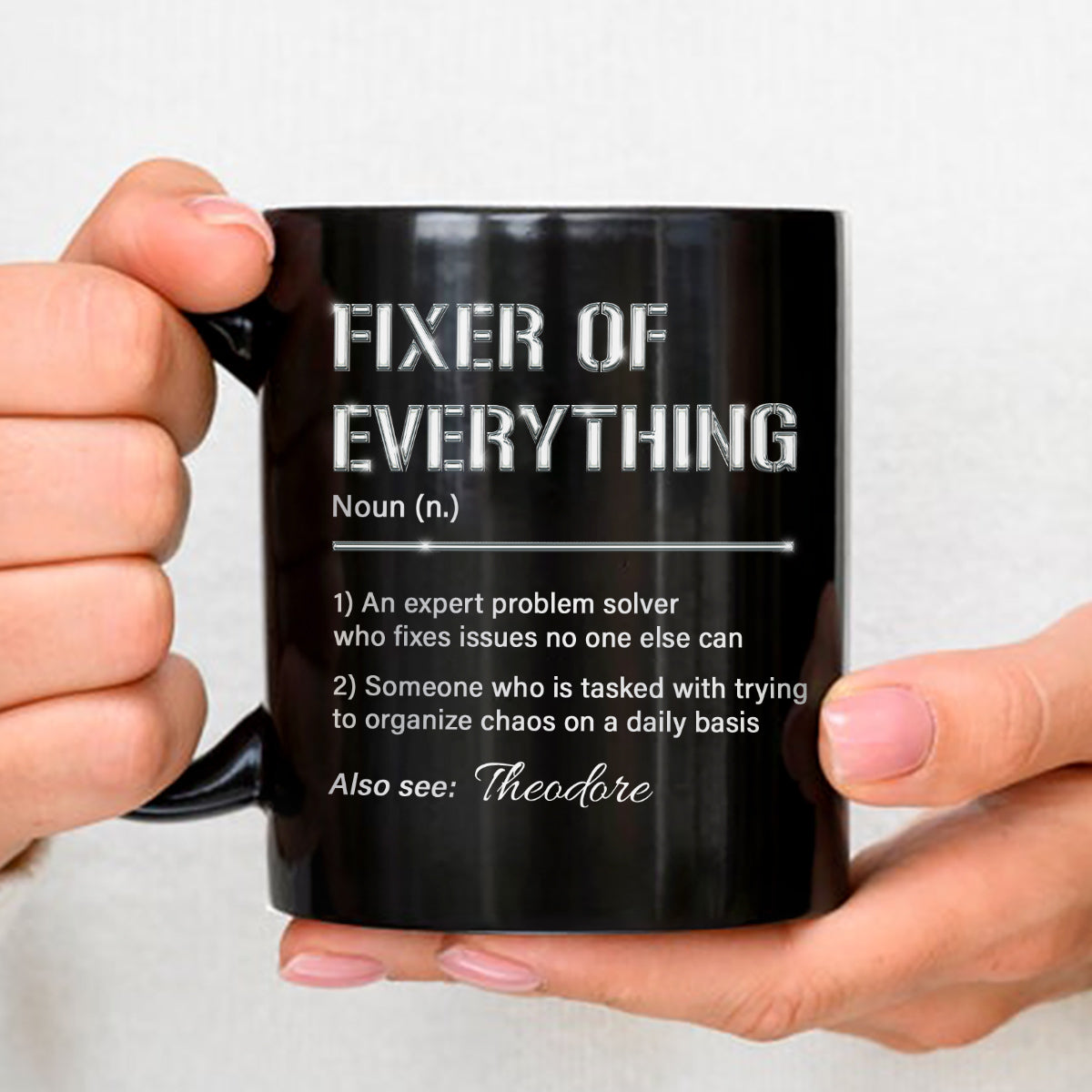 Grandpa Fixes Everything - Personalized Custom Coffee Mug